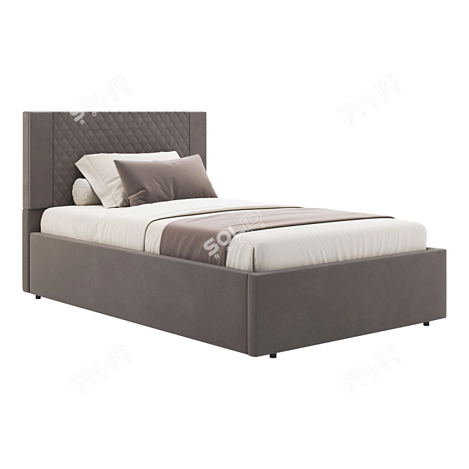 Elegant Geneva Bed 1355 3D model image 1