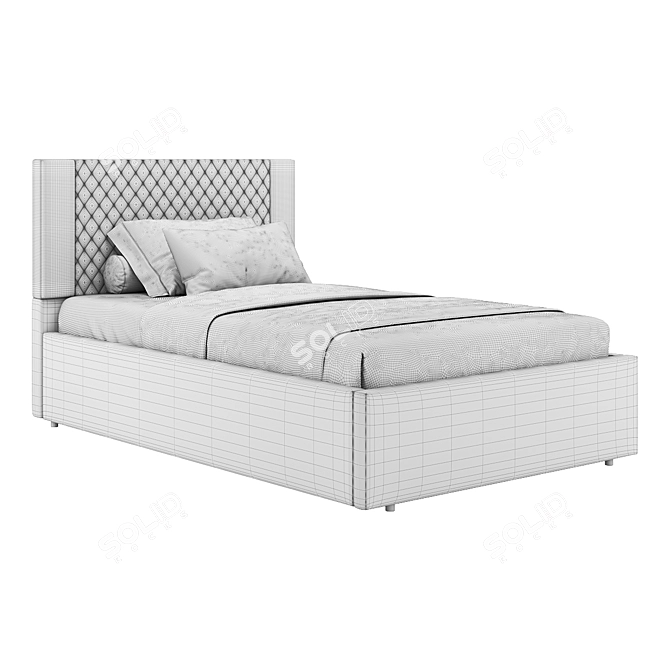 Elegant Geneva Bed 1355 3D model image 4