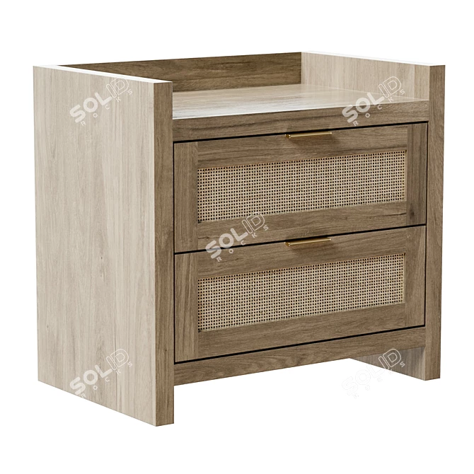 Modern Millwood Pines Nightstand (Современный тумбочка Миллвуд Пайнс) 3D model image 1