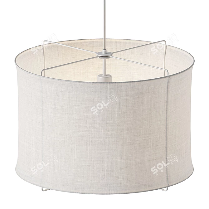 Linen Cloud Pendant Light 3D model image 3