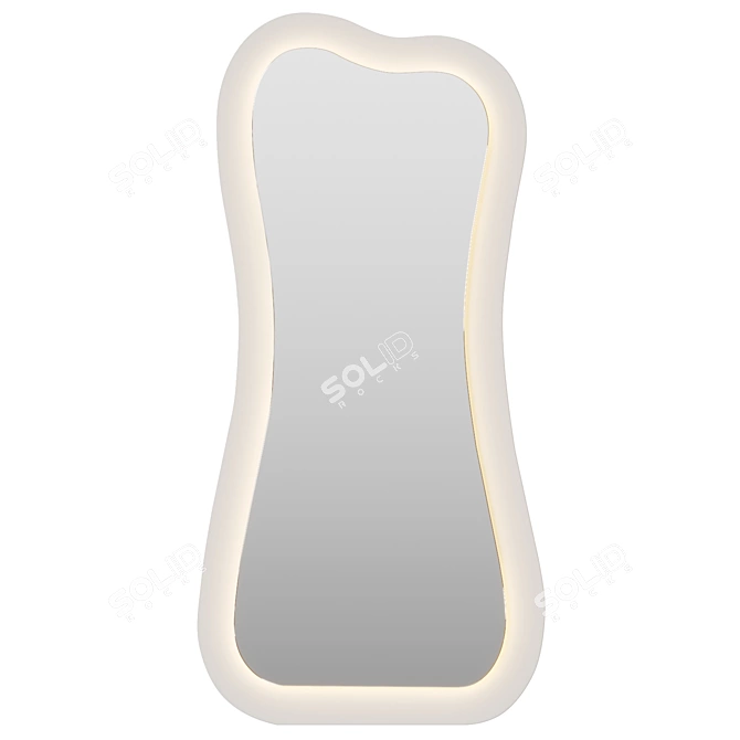 Modern LED Full-Length Asymmetrical Mirror 3D model image 1