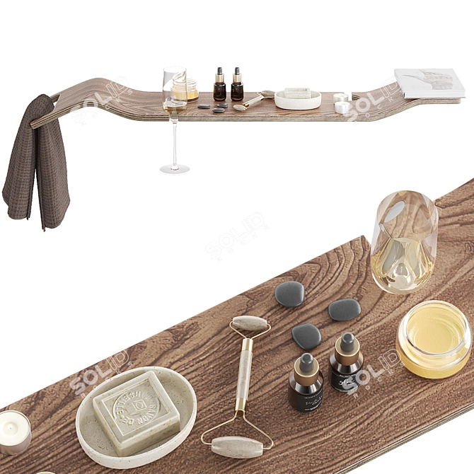 Luxurious Victoria Albert Bath Rack 3D model image 2