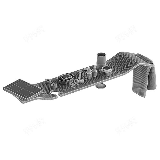 Luxurious Victoria Albert Bath Rack 3D model image 5