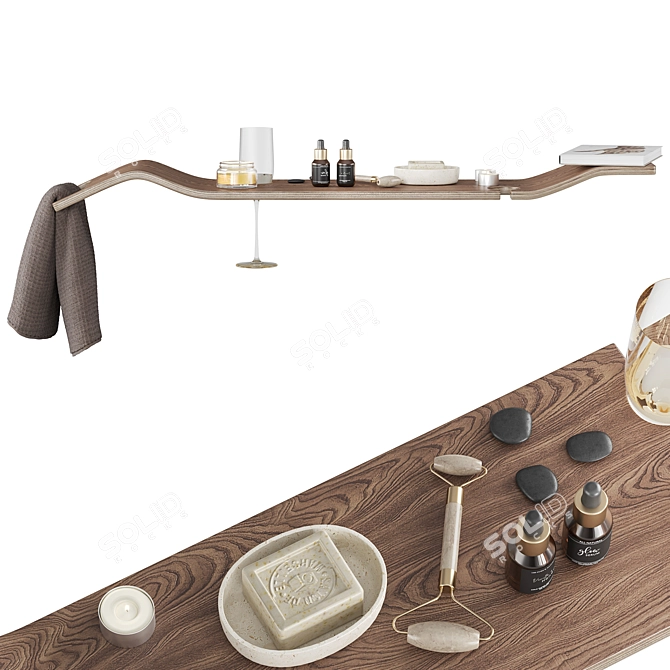 Luxurious Victoria Albert Bath Rack 3D model image 7