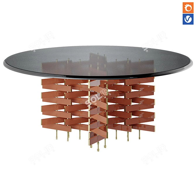 Mid-Range Stylish Baxter-Loom Dining Table 3D model image 1