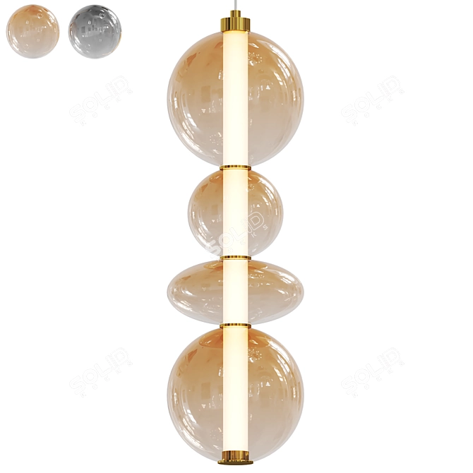 Modern Minimalist Pendant Light 3D model image 1