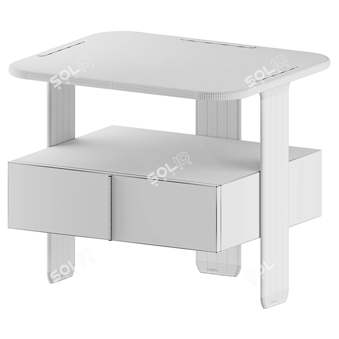  Sleek Trio Nightstand: Timeless Elegance 3D model image 3