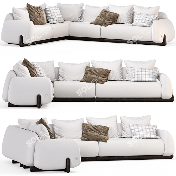 Mirai_Set 1 Sofa by Natuzzi 3D model image 1