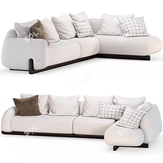 Natuzzi Mirai Set 2 Sectional 3D model image 1