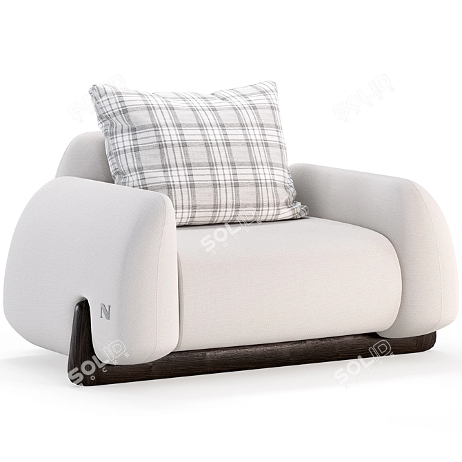 Natuzzi Mirai Chair, Modern Design 3D model image 1