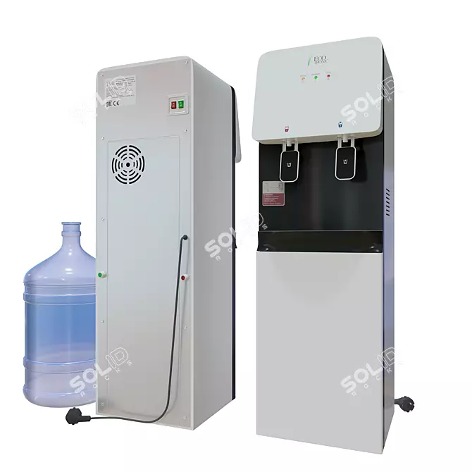 Compact Water Cooler with Heating and Cooling 3D model image 1