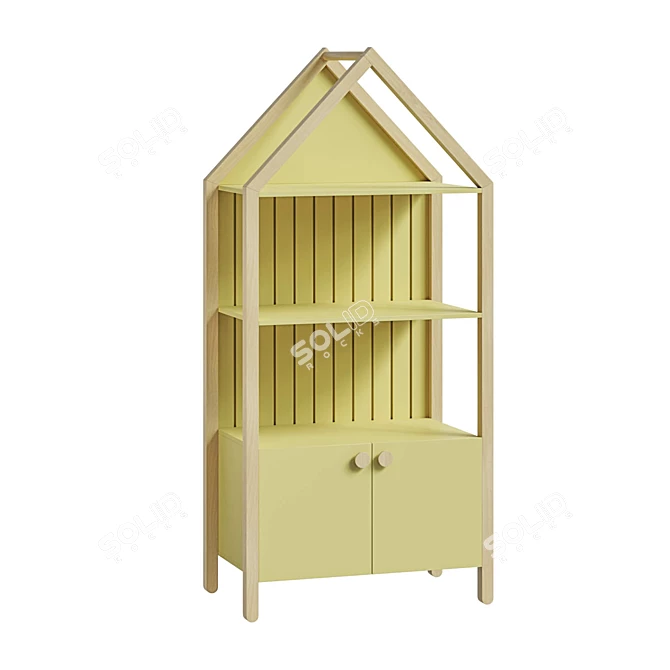 Ruffi Children's Bookcase in Four Colors 3D model image 3