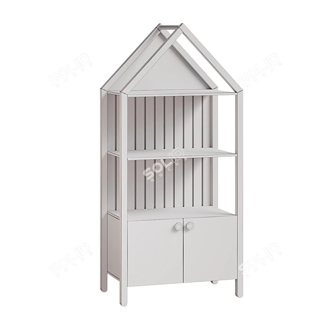 Ruffi Children's Bookcase in Four Colors 3D model image 7