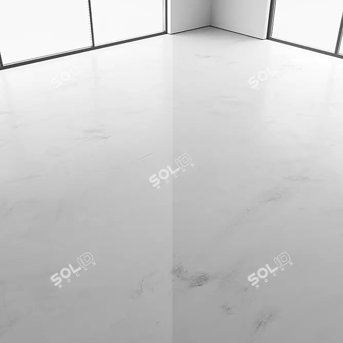 Seamless Resin Floor with White and Black Patterns 3D model image 5