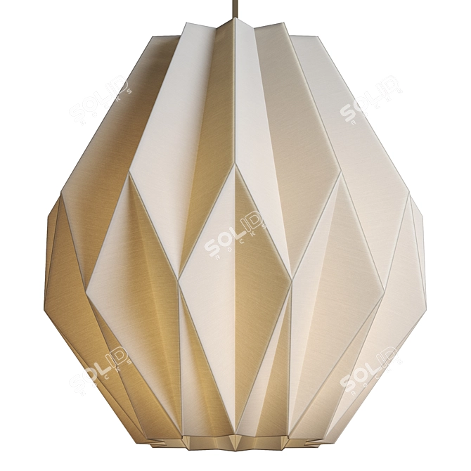 Origami Inspired Geometric Pendant Light 3D model image 1