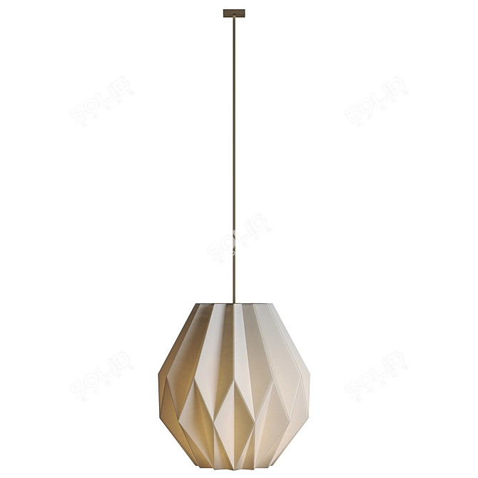 Origami Inspired Geometric Pendant Light 3D model image 2