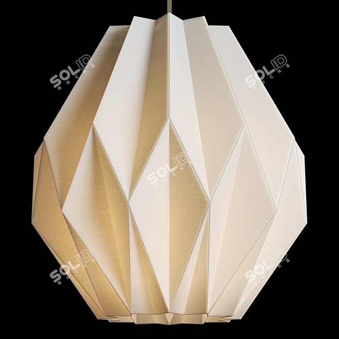 Origami Inspired Geometric Pendant Light 3D model image 4