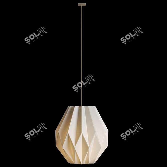 Origami Inspired Geometric Pendant Light 3D model image 5