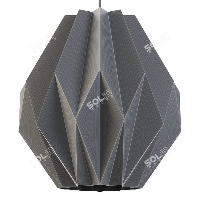 Origami Inspired Geometric Pendant Light 3D model image 7