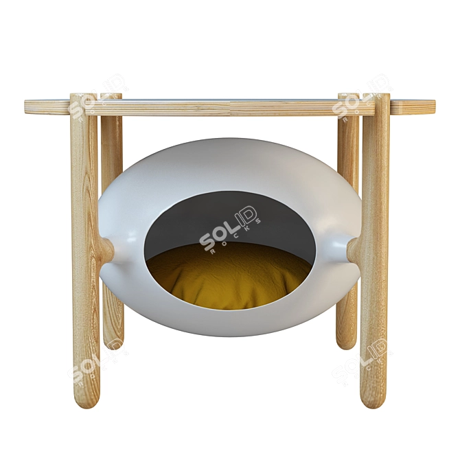 Sleek Igloo Cat Table Home 3D model image 2