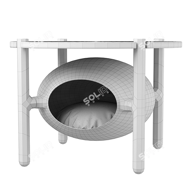 Sleek Igloo Cat Table Home 3D model image 4