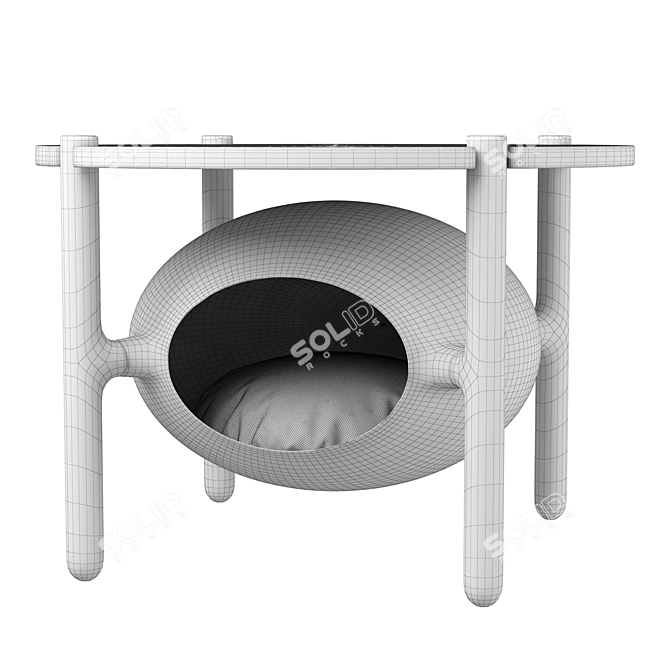 Sleek Igloo Cat Table Home 3D model image 5