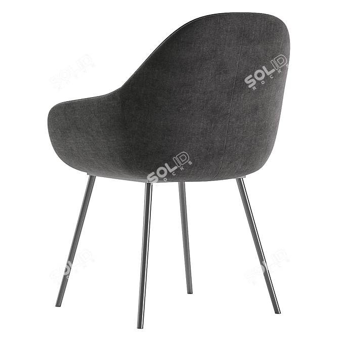 Cody PU Leather Dining Chairs 3D model image 4