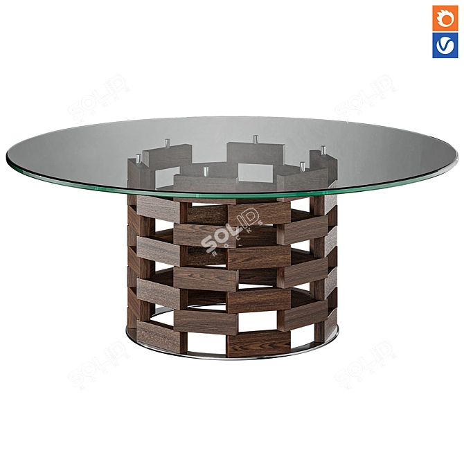 Modern Dining Table with Elegance 3D model image 1