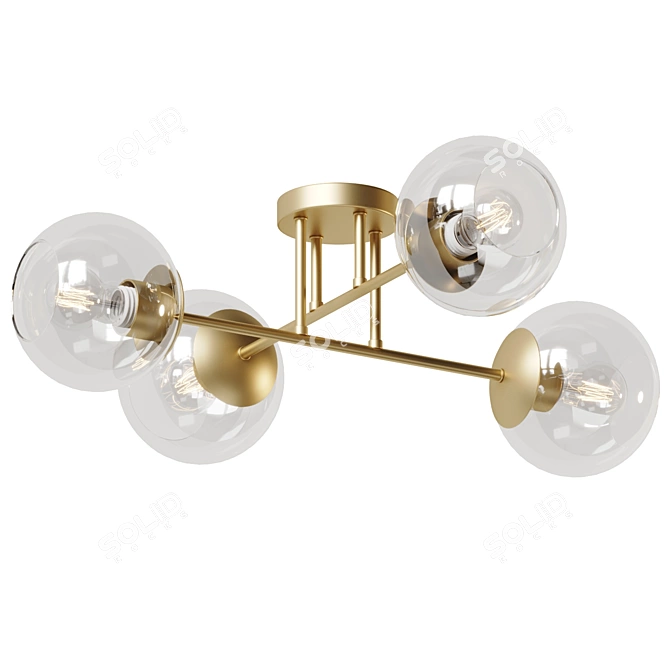 Modern Classic Ceiling Light Fixture 3D model image 1