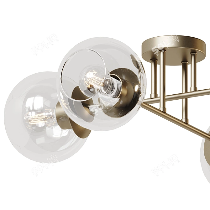 Modern Classic Ceiling Light Fixture 3D model image 4