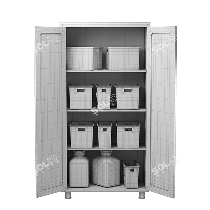 Medical Supply Storage Cabinet - Enhance Healthcare 3D model image 3