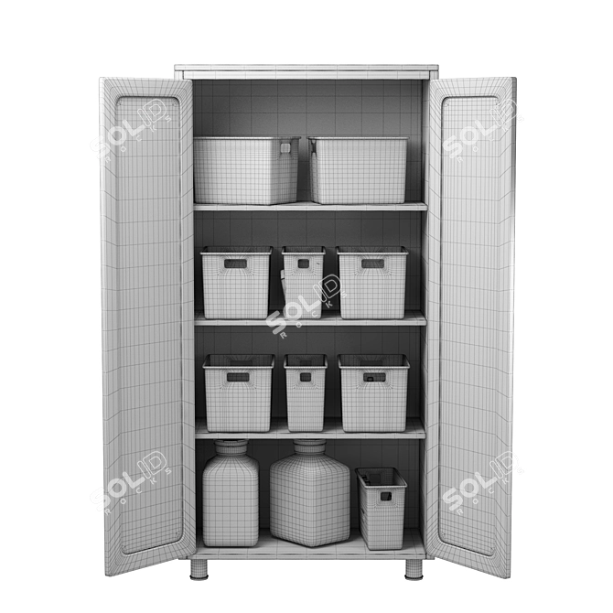 Medical Supply Storage Cabinet - Enhance Healthcare 3D model image 4