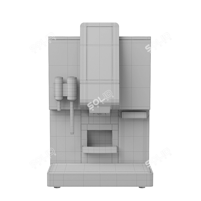 Sleek 3D Coffee Machine Model 3D model image 4