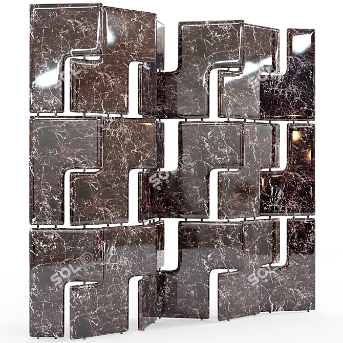 Minotti Janis Decorative Screen 3D model image 1