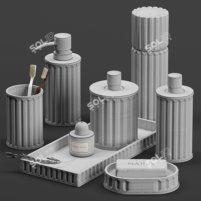 Bathroom Accessories 3D Model Set 3D model image 2