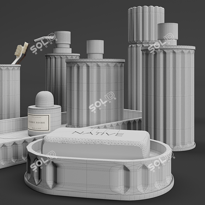 Bathroom Accessories 3D Model Set 3D model image 4