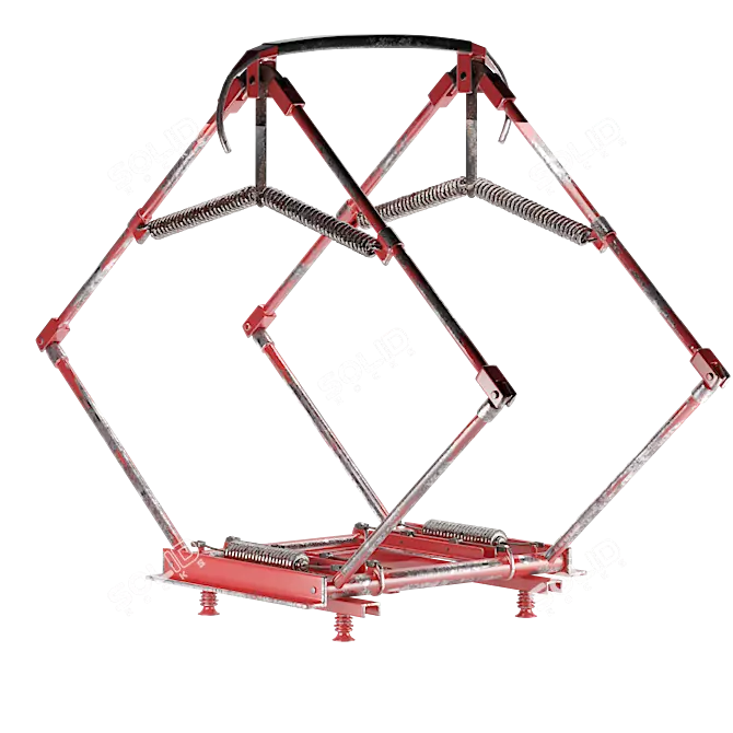 Electric Train Pantograph Model 3D model image 1