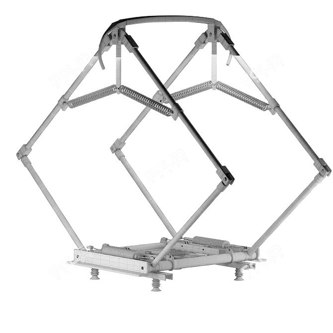 Electric Train Pantograph Model 3D model image 2