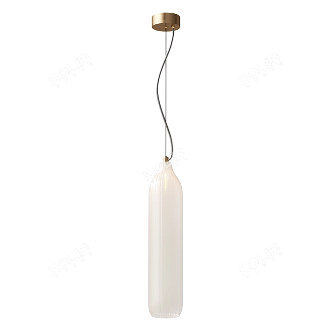 Sleek Flute Pendant Light 3D model image 4