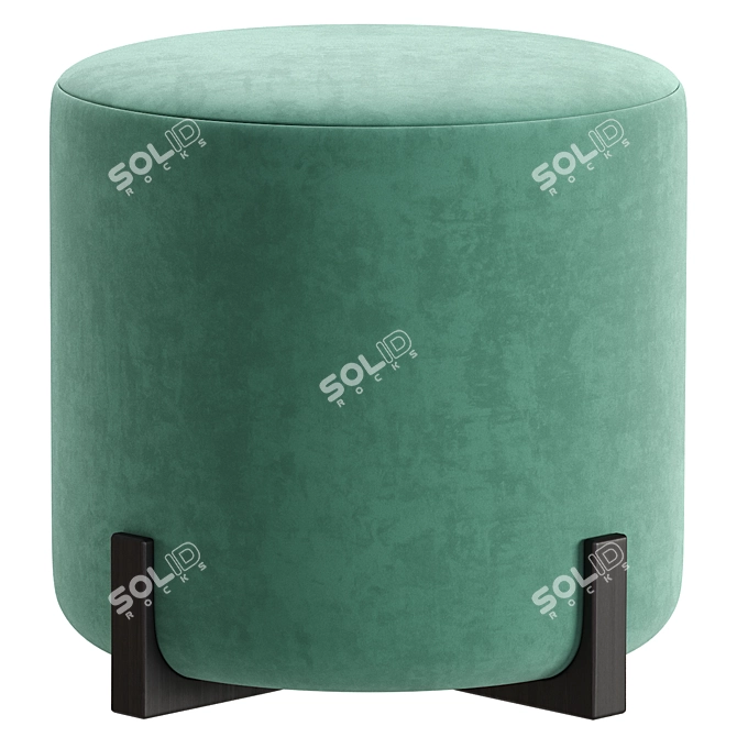 Elegant Manley Pouf for Home 3D model image 6