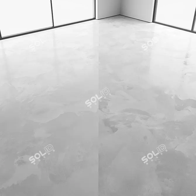 Seamless Concrete Flooring Texture 3D model image 2