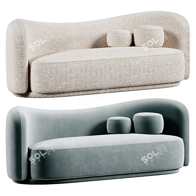 Modern Statement Diane Sofa Available 3D model image 1