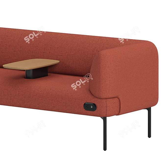 Modern Haworth Cabana Sofa Style 3D model image 5