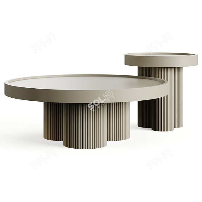 Sleek Arctic Coffee Table Sedna 3D model image 5