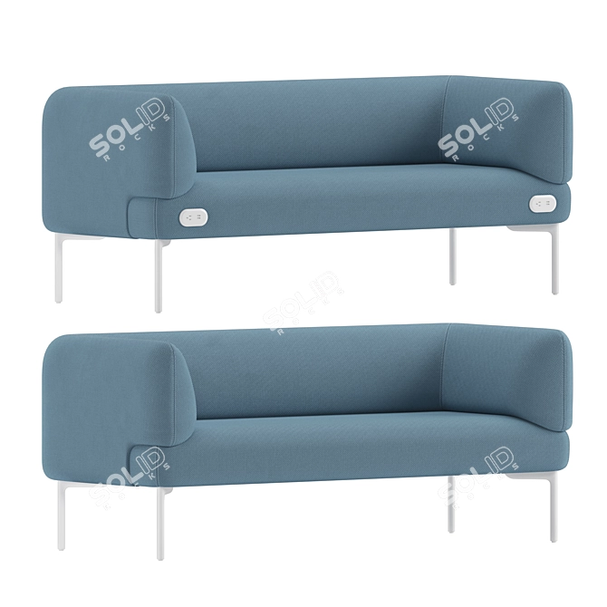 Haworth Cabana Customizable Modern Sofas 3D model image 4