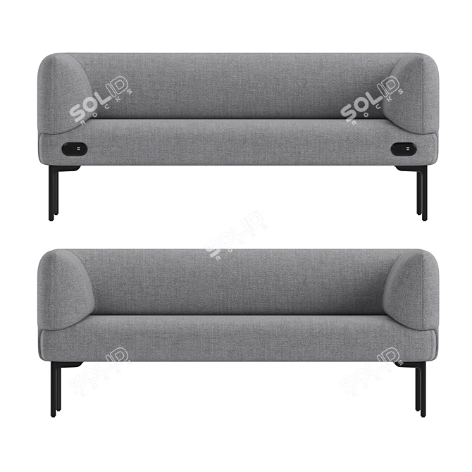 Haworth Cabana Customizable Modern Sofas 3D model image 5