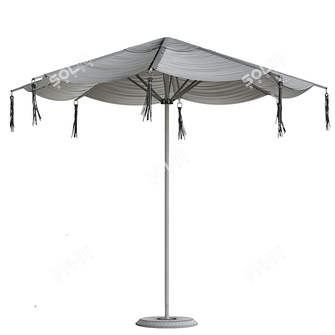  Stylish Round Cantilever Umbrella 3D model image 4