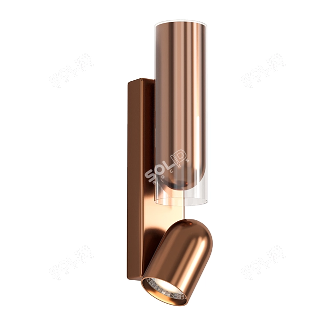 Metal Fix Copper Wall Lamp 3D model image 3