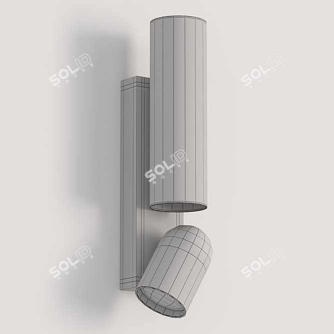 Metal Fix Copper Wall Lamp 3D model image 6