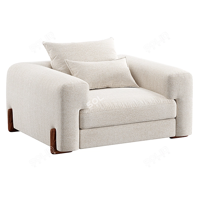 Elegant SOHO Manifesto Sofa 3D model image 1